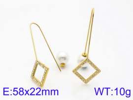 Stainless Steel Stone&Crystal Earring