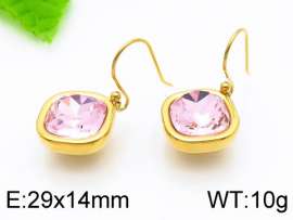 Stainless Steel Stone&Crystal Earring