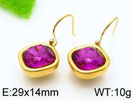 Stainless Steel Stone&Crystal Earring