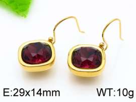 Stainless Steel Stone&Crystal Earring