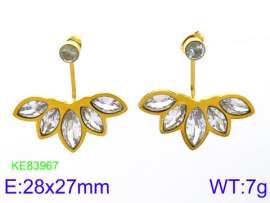 Stainless Steel Stone&Crystal Earring