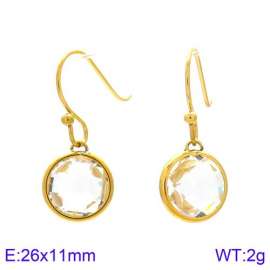 Stainless Steel Stone&Crystal Earring