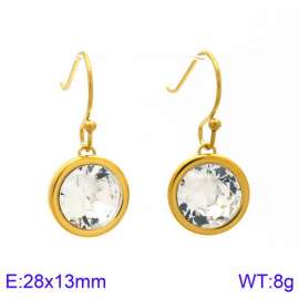 Stainless Steel Stone&Crystal Earring