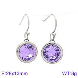 Stainless Steel Stone&Crystal Earring