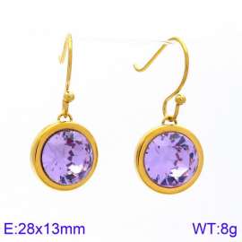 Stainless Steel Stone&Crystal Earring