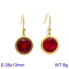Stainless Steel Stone&Crystal Earring