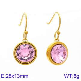 Stainless Steel Stone&Crystal Earring