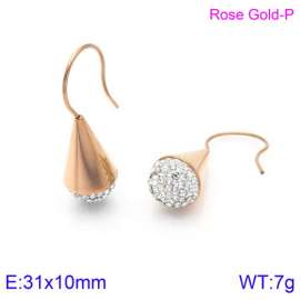 Stainless Steel Stone&Crystal Earring