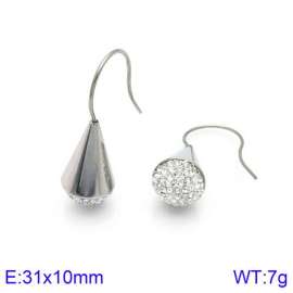Stainless Steel Stone&Crystal Earring