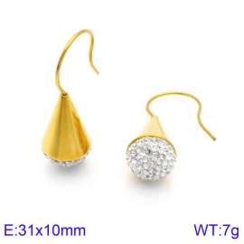 Stainless Steel Stone&Crystal Earring