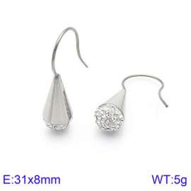 Stainless Steel Stone&Crystal Earring