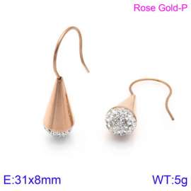 Stainless Steel Stone&Crystal Earring