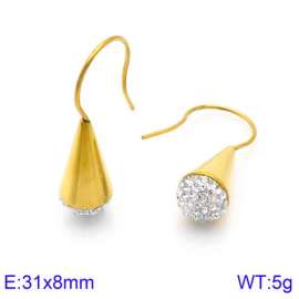 Stainless Steel Stone&Crystal Earring