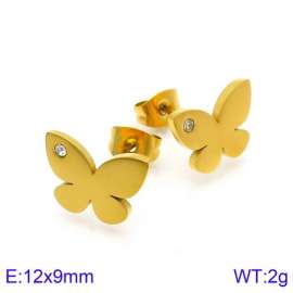 Stainless Steel Stone&Crystal Earring