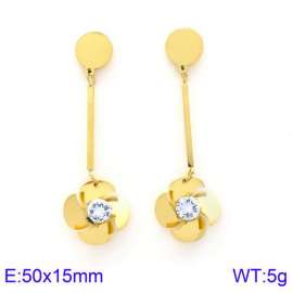 Stainless Steel Stone&Crystal Earring
