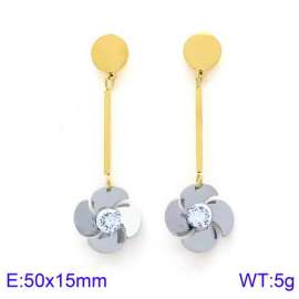 Stainless Steel Stone&Crystal Earring