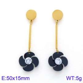 Stainless Steel Stone&Crystal Earring