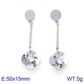 Stainless Steel Stone&Crystal Earring