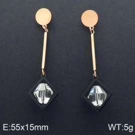 Stainless Steel Stone&Crystal Earring