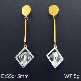 Stainless Steel Stone&Crystal Earring