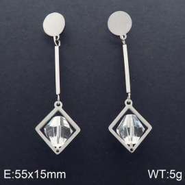 Stainless Steel Stone&Crystal Earring
