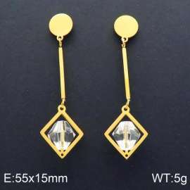 Stainless Steel Stone&Crystal Earring