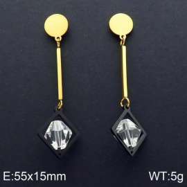 Stainless Steel Stone&Crystal Earring