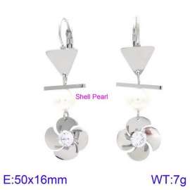 Stainless Steel Stone&Crystal Earring