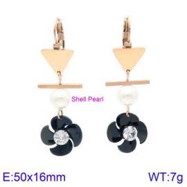 Stainless Steel Stone&Crystal Earring