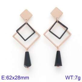 Stainless Steel Stone&Crystal Earring