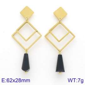 Stainless Steel Stone&Crystal Earring