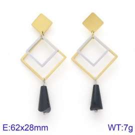 Stainless Steel Stone&Crystal Earring