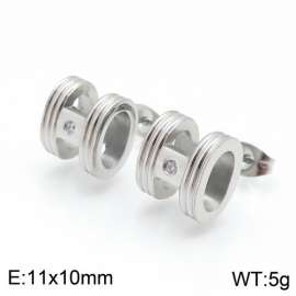 Stainless Steel Stone&Crystal Earring