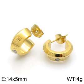 Stainless Steel Stone&Crystal Earring