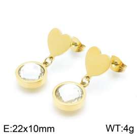 Stainless Steel Stone&Crystal Earring